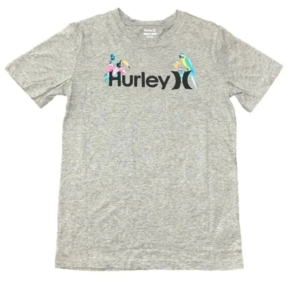 NWT Hurley Boys Tropical Parrots Woven Shirt & Tee Set Size XL 18/20